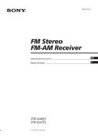 Sony STR-GA7-ES-STR-GA8-ES - Owners Manual